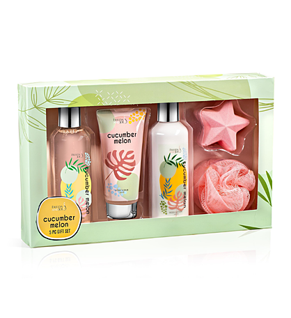 Cucumber Melon Spa Gift Box For Her – Relaxing Bath & Body Self-care Set