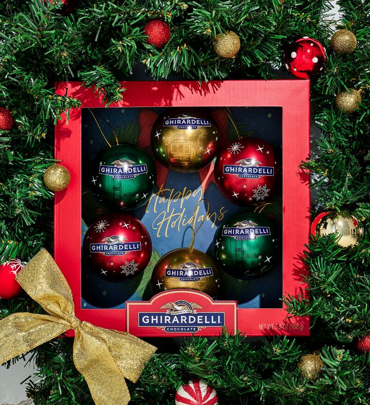 Ghirardelli Chocolate Square Ornaments Gift Set