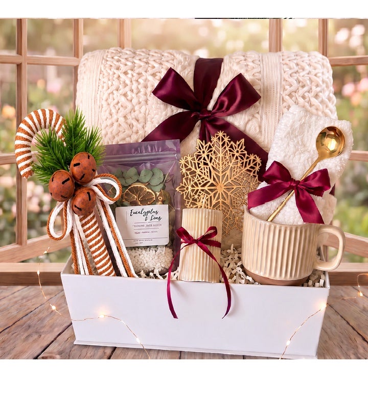 Cozy Winter Red Comfort & Spa Gift Basket
