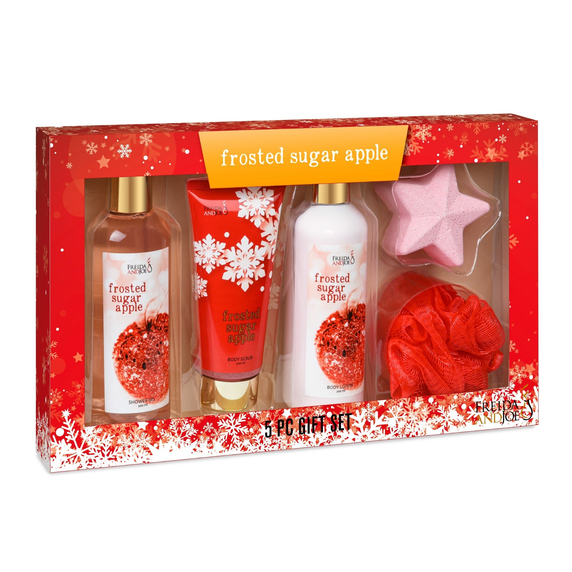 Freida & Joe Sugar Apple Bath And Body Gift Set For Women, 5 Piece Set