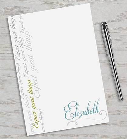 Inspirational Message Personalized Notepad