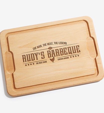 The Man,The Meat,The Legend Personalized Hardwood Cutting Boards