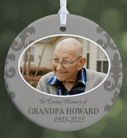 In Loving Memory Photo Memorial Ornament For Him