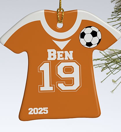 Soccer Sports Jersey Personalized T-Shirt Ornament