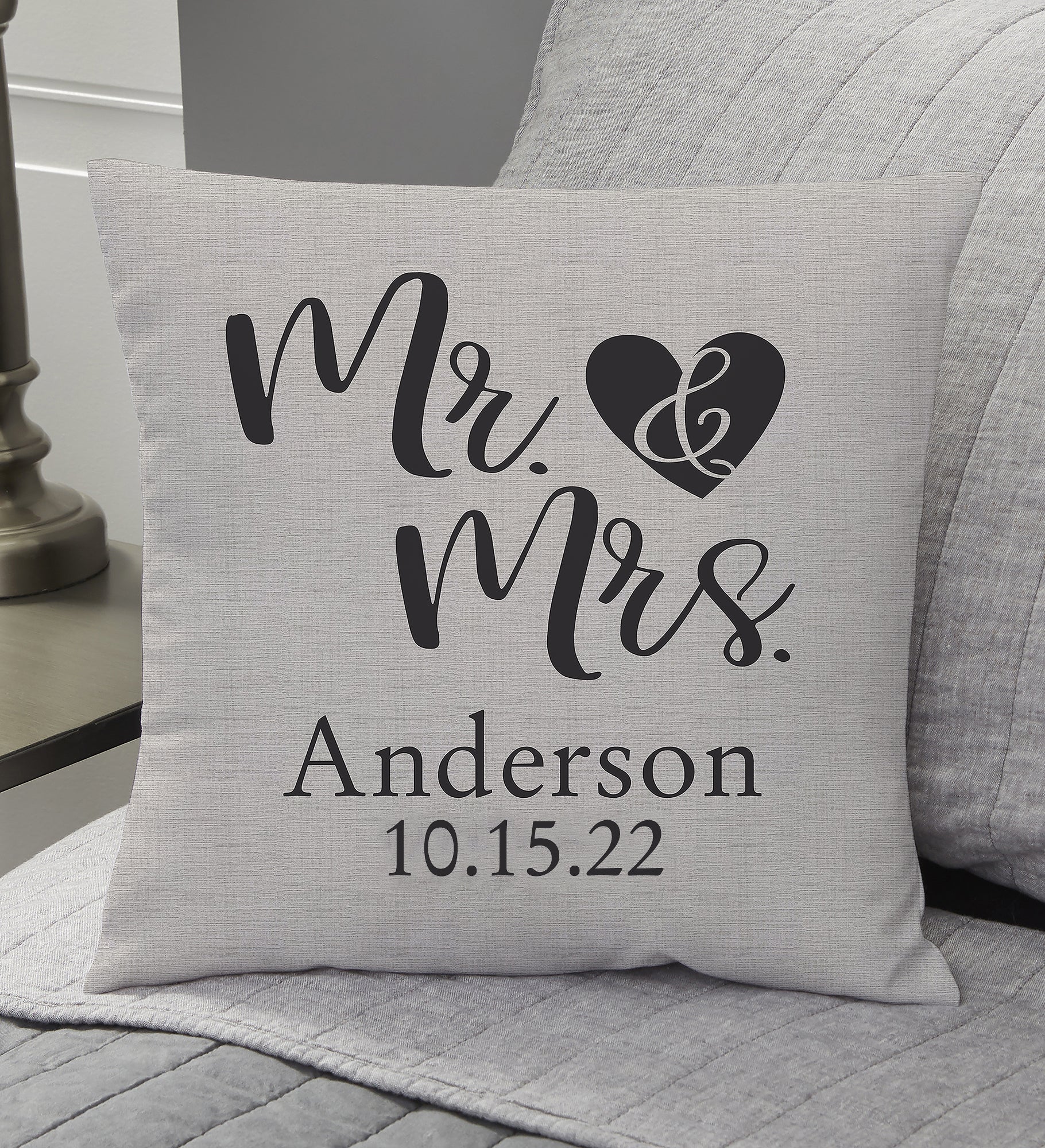 Elegant Couple Personalized Throw Pillow