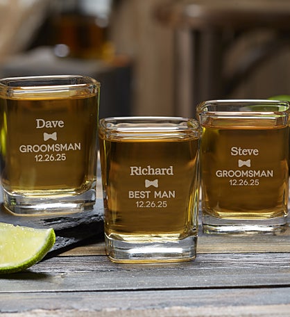 Groomsman Personalized Shot Glass