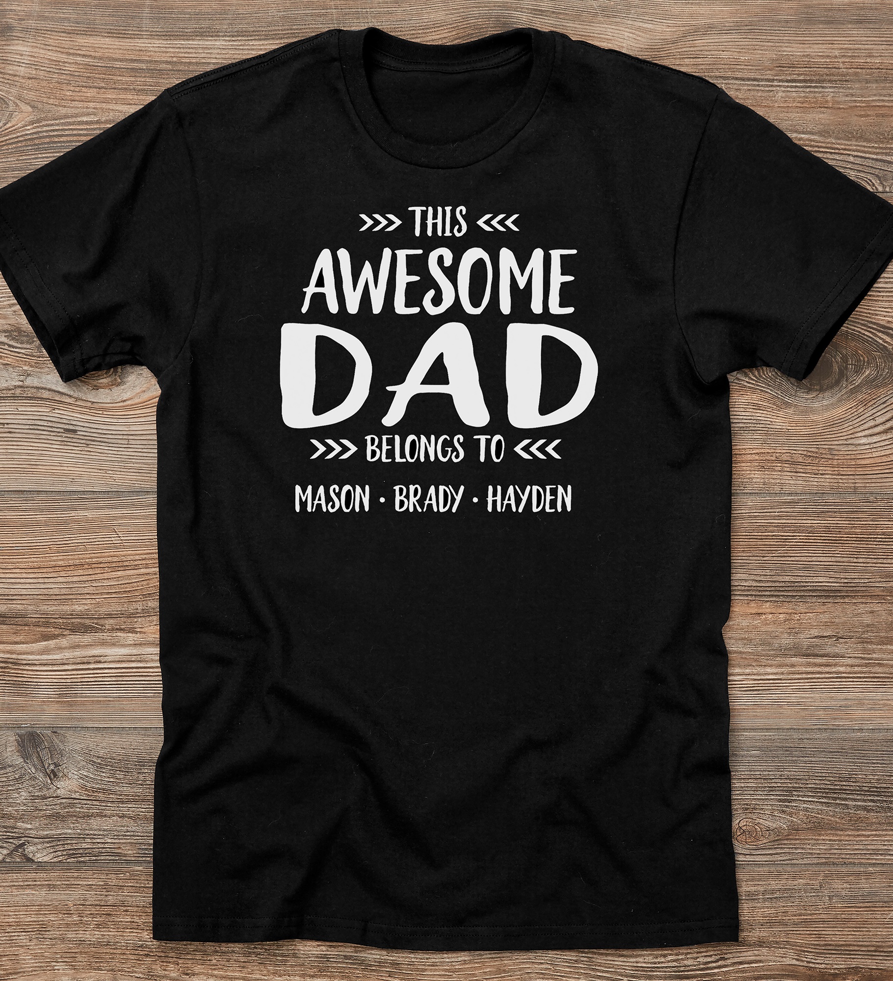 This Awesome Dad Belongs To Personalized Men's Shirts