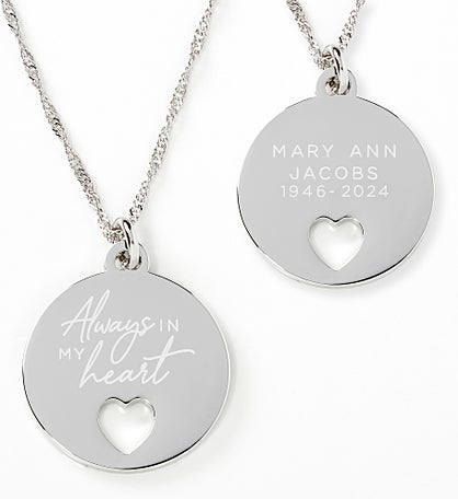Always In My Heart Personalized Pendant Necklace