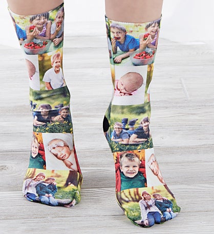 Photo Collage Personalized Photo Adult Socks