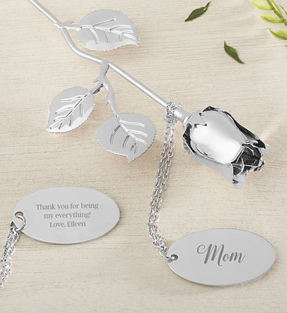 For Her Engraved Keepsake Rose