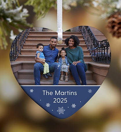 Photo Message Personalized Heart Ornament
