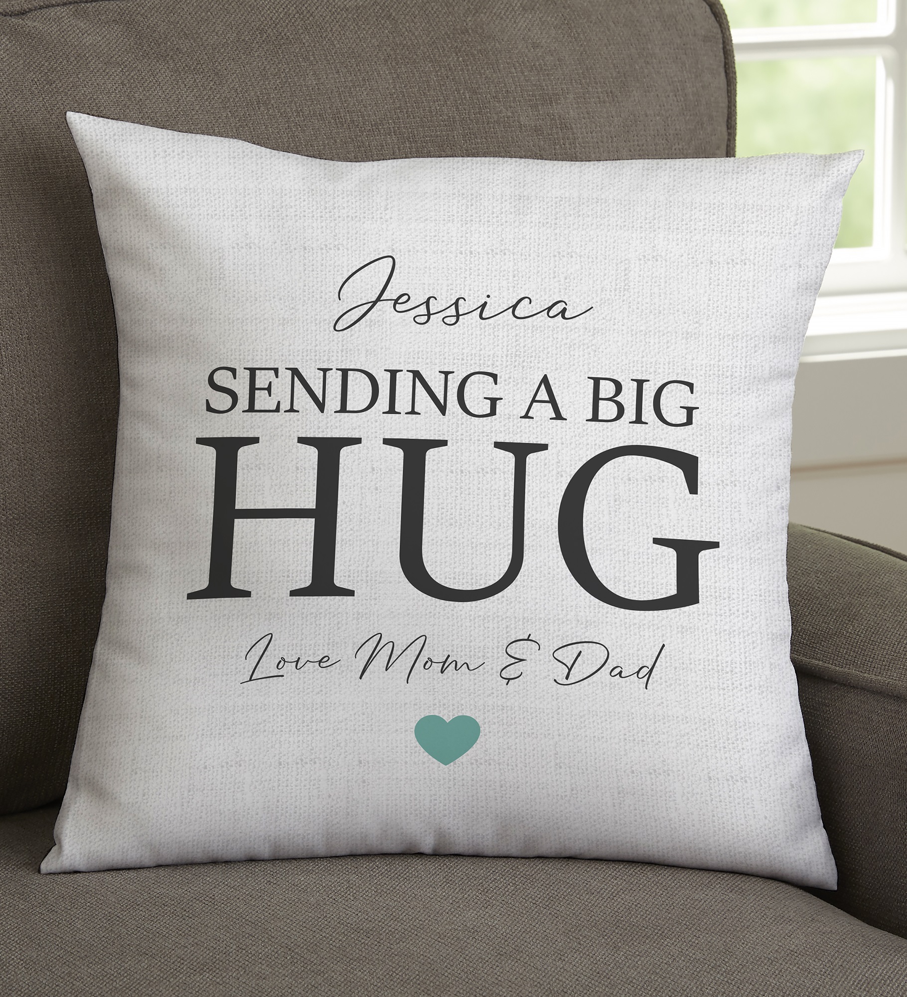 Sending Hugs Personalized Throw Pillows