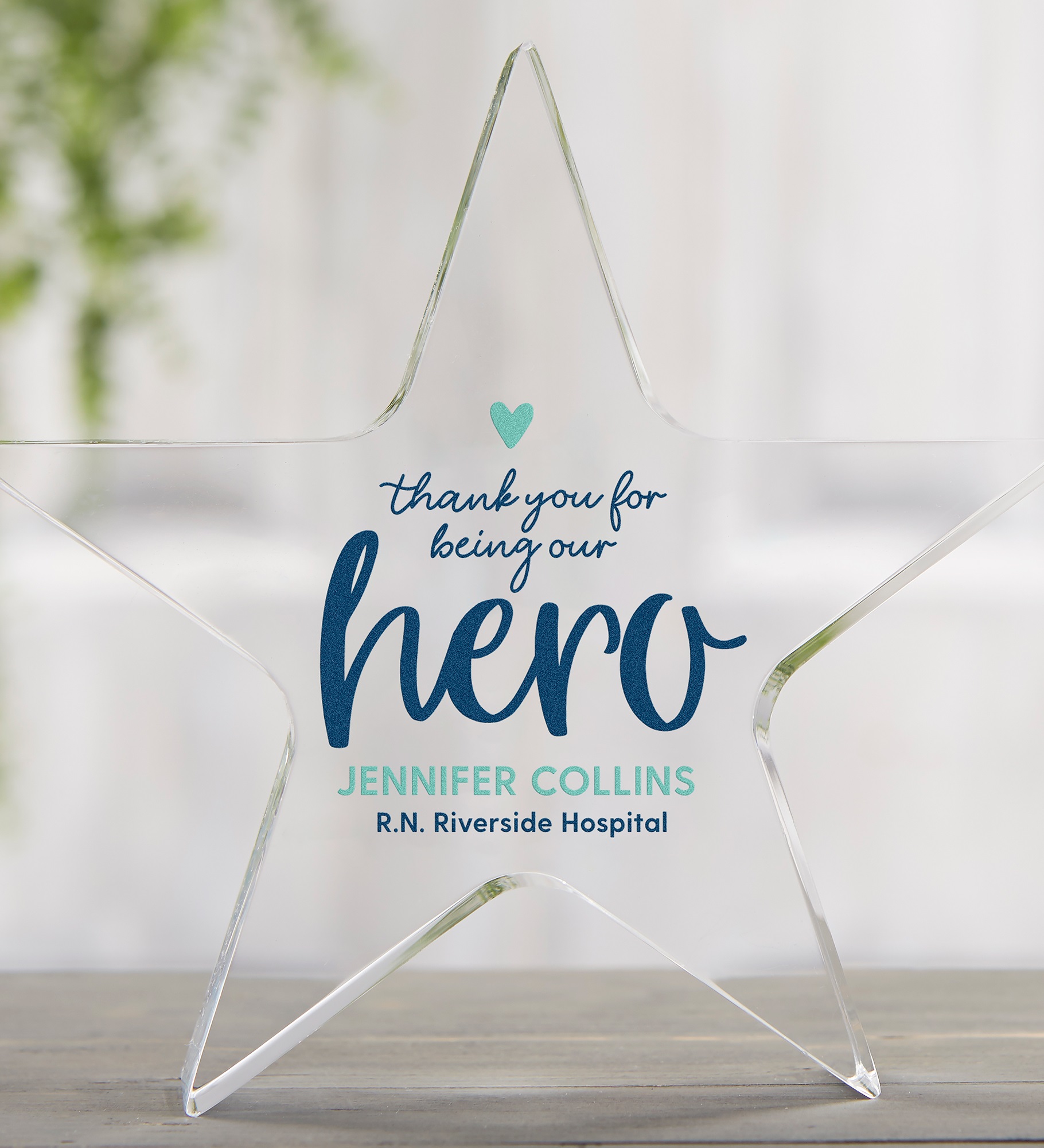 Home Of A Hero Personalized Colored Star Keepsake