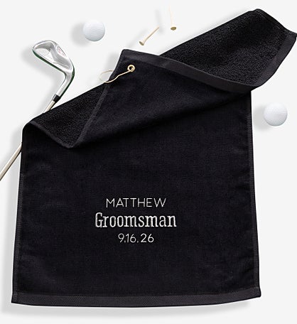 Wedding Party Personalized Golf Towel