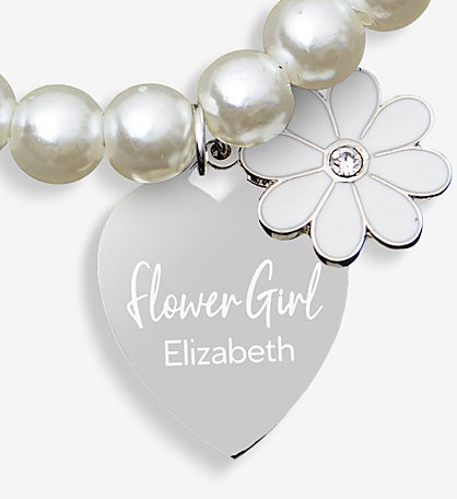 Flower Girl Personalized Bracelet