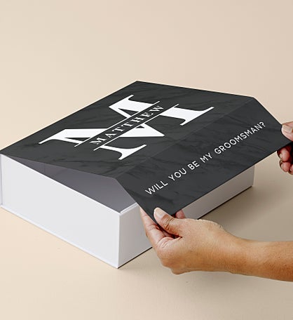 Lavish Groomsmen Proposal Personalized Keepsake Box