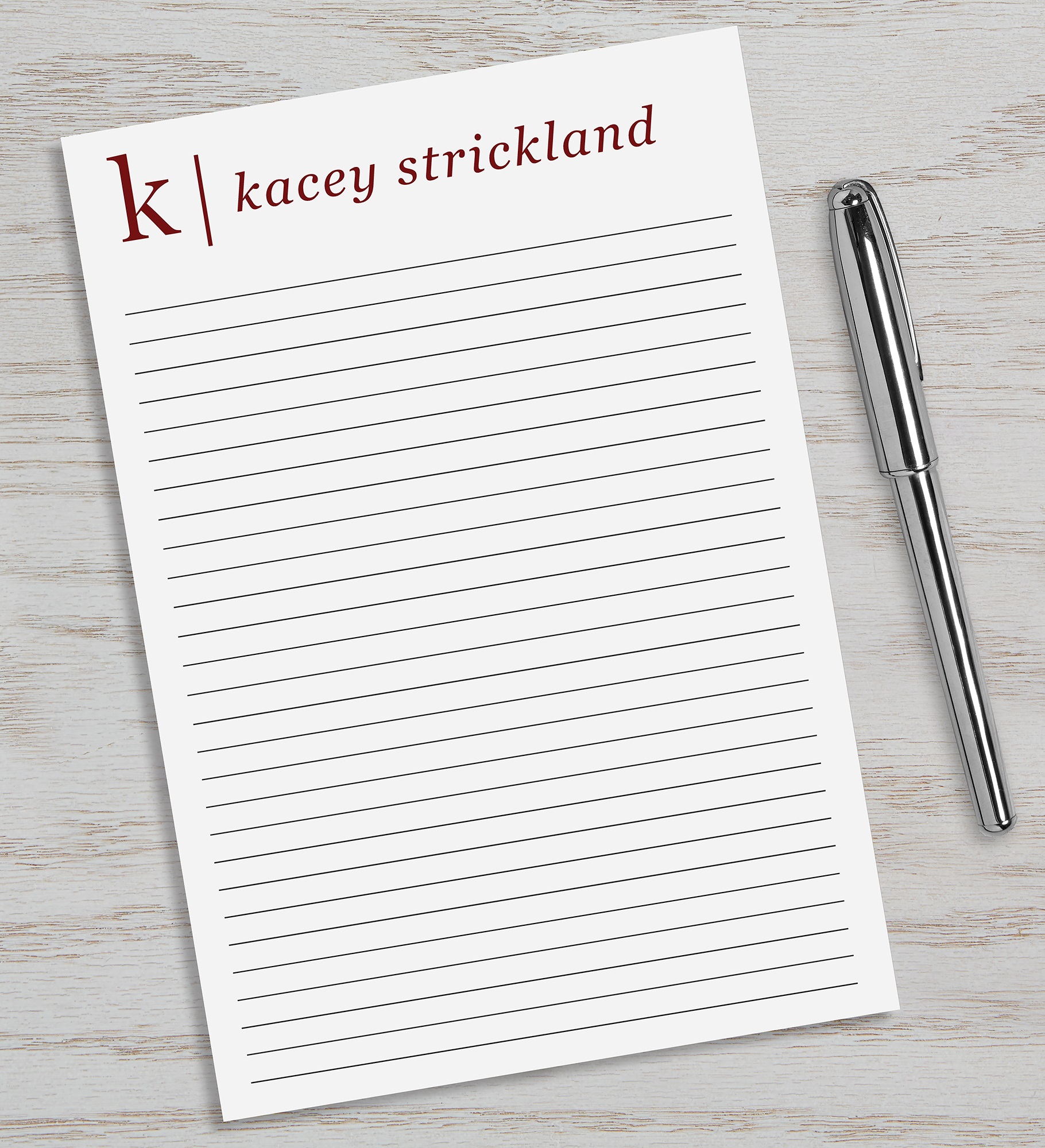 Modern Monogram Personalized Notepad