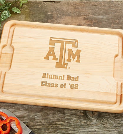NCAA Texas A&M Aggies Personalized Maple Cutting Board