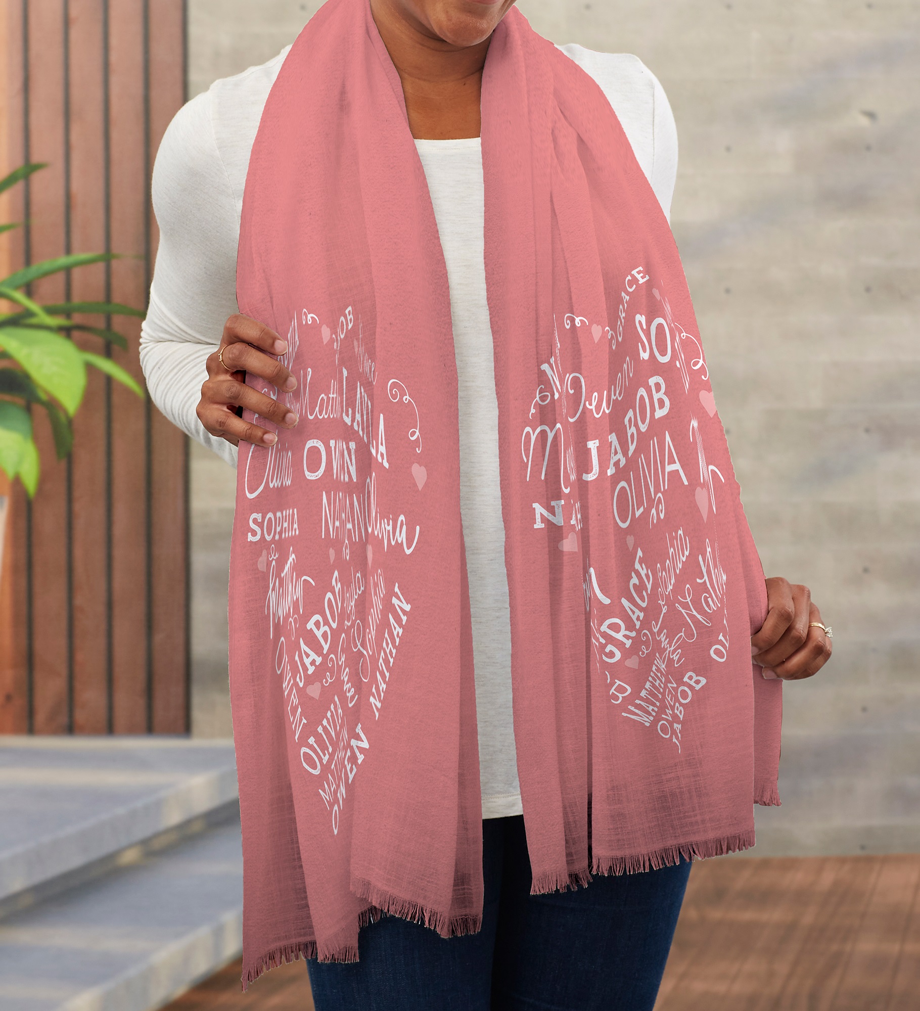 Close To Her Heart Personalized Women's Pashmina Scarf