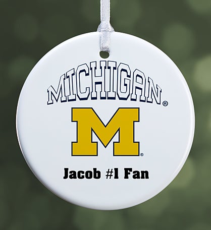 NCAA Michigan Wolverines Personalized Ornament
