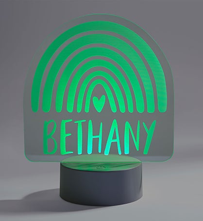 Watercolor Brights Personalized LED Sign