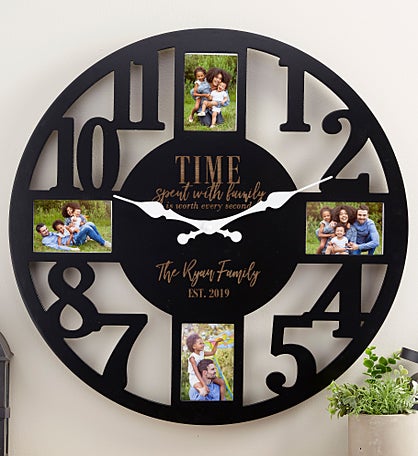 Worth Every Second Personalized Picture Frame Wall Clock