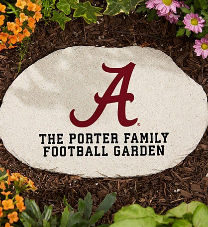 NCAA Alabama Crimson Tide Personalized Round Garden Stone