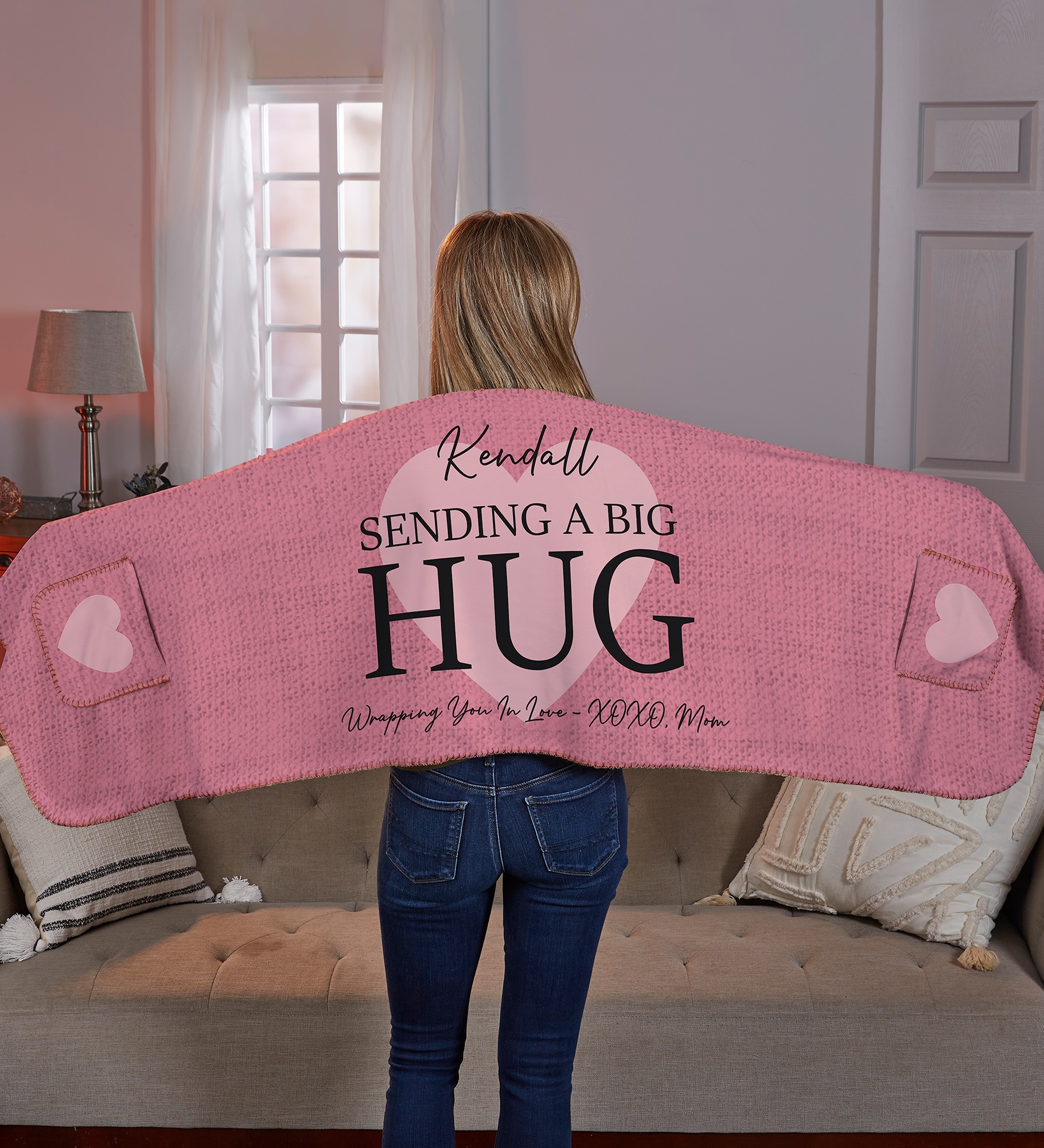 Sending Hugs Personalized Cuddle Wrap