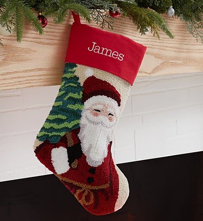 Classic Character Embroidered Hooked Christmas Stockings