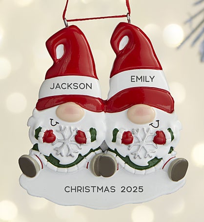 Gnome Family Personalized Ornament