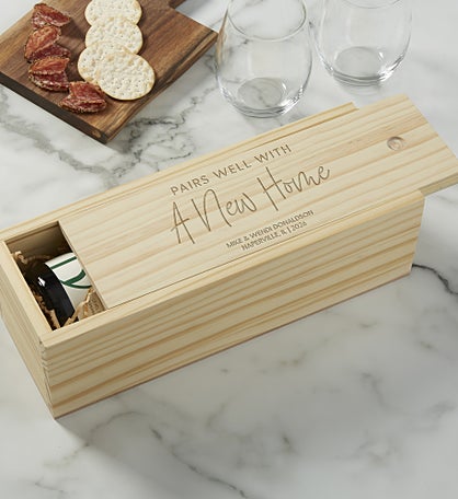Pairs Well With...Engraved Wood Wine Box