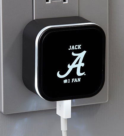 NCAA Alabama Crimson Tide Personalized LED Triple Port USB