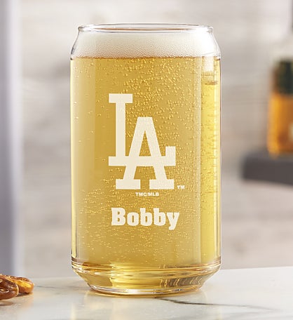 MLB Los Angeles Dodgers Personalized Beer Glass
