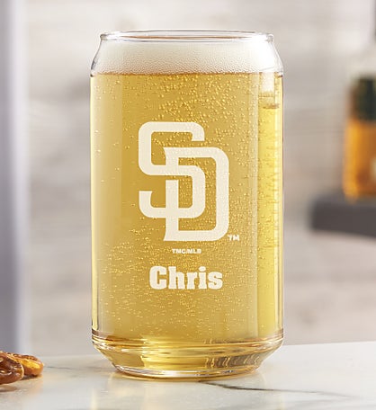 MLB San Diego Padres Personalized Beer Glass