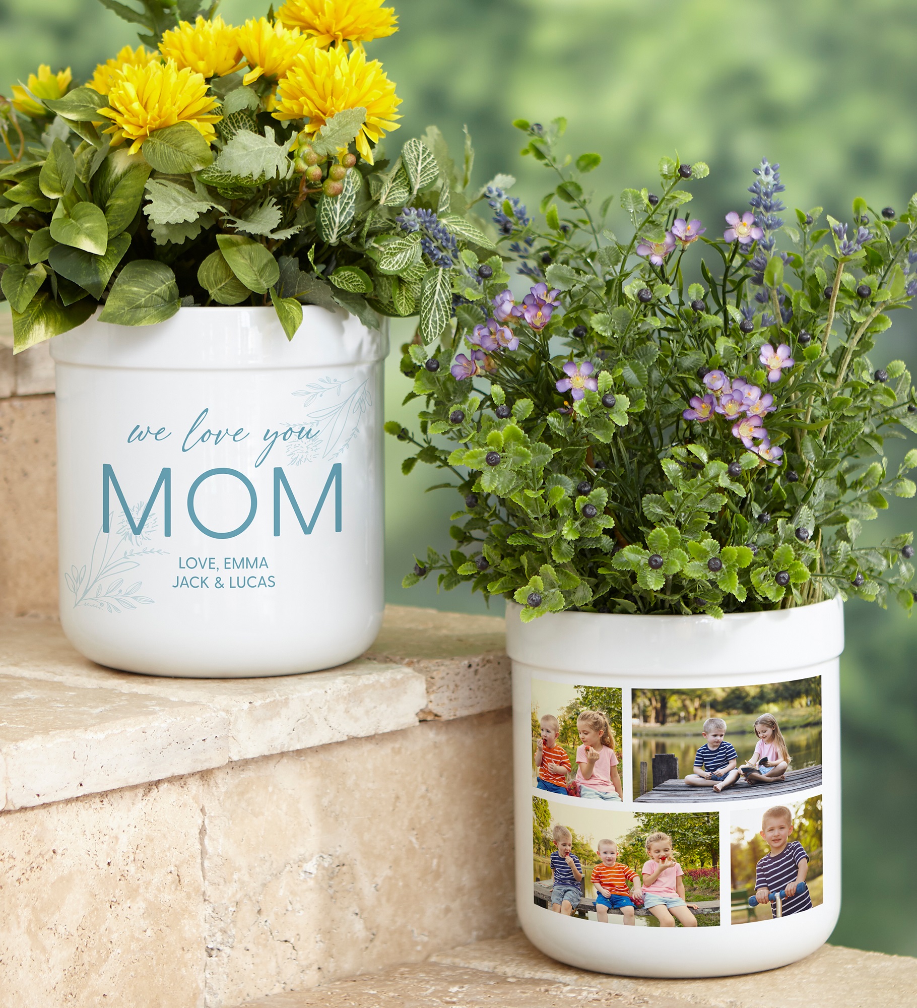 Her Memories Photo Collage Personalized Outdoor Flower Pot