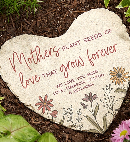 Love Blooms Here Personalized Garden Stone