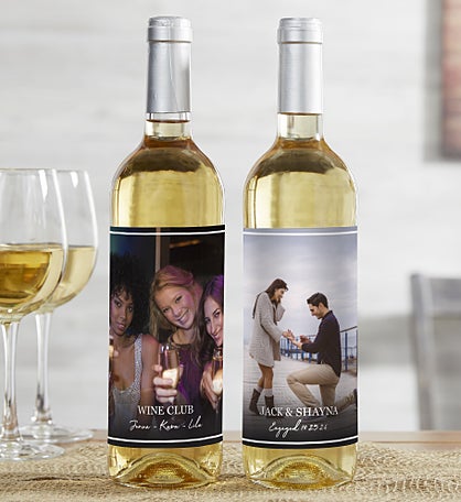 Photo Message Wine Bottle Label