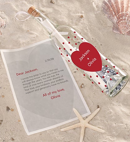 Love Is In The Air Personalized Letter In A Bottle