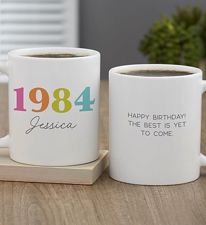 Birthday Year Personalized Coffee Mugs