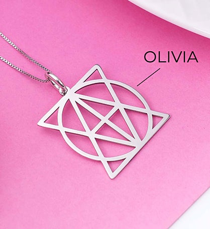 Personalized Geometrical Name Necklace