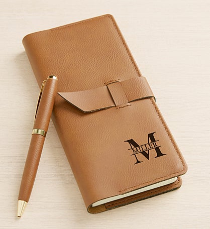 Namely Yours Personalized Men's Leatherette Writing Journal