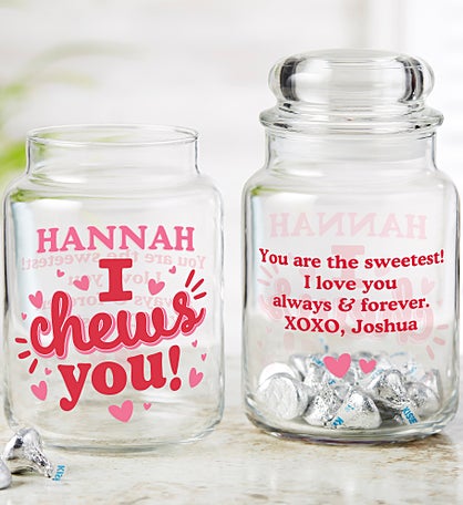 I Chews You Personalized Candy Jar
