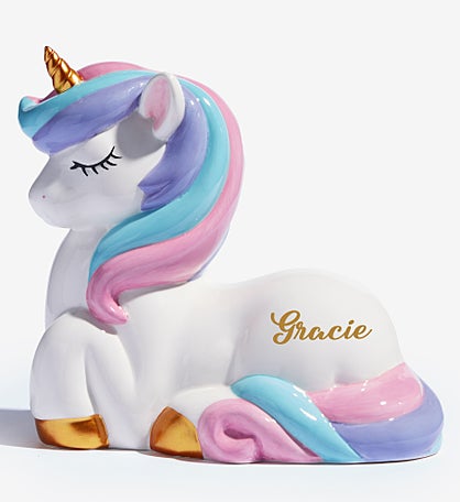 Unicorn Personalized Ceramic Bank