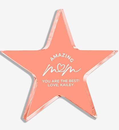 Amazing Mom Personalized Colored Star Keepsake