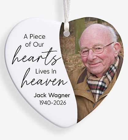 Held In My Heart Personalized Memorial Heart Ornament