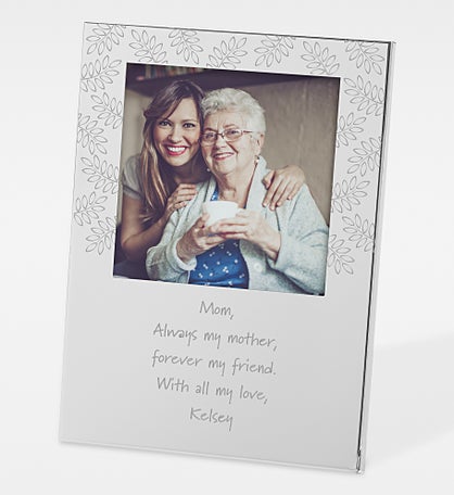 Engraved Silver Picture Frame For Her