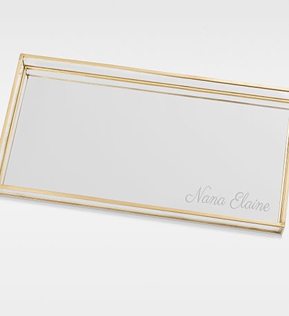 Engraved Mirrored Vanity Tray For Grandma