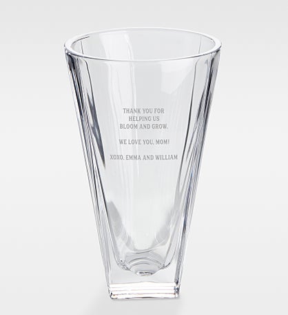 Etched Message Vase for Mom