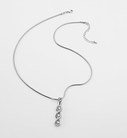 Engraved Memorial Jeweled Infinity Urn Necklace