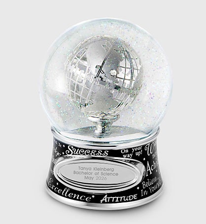 Engraved Graduation Success Snow Globe